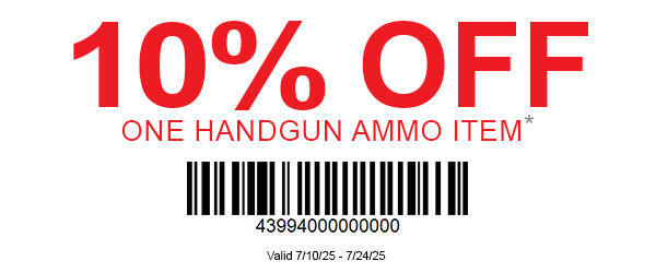 10 Percent off Handgun Ammo Coupon